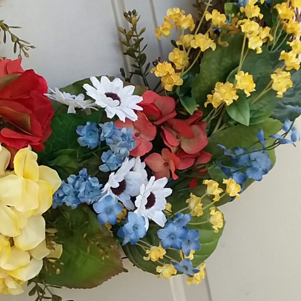 Summer Hydrangea Wreath by Wreathy Wonders - Picture 4 of 5